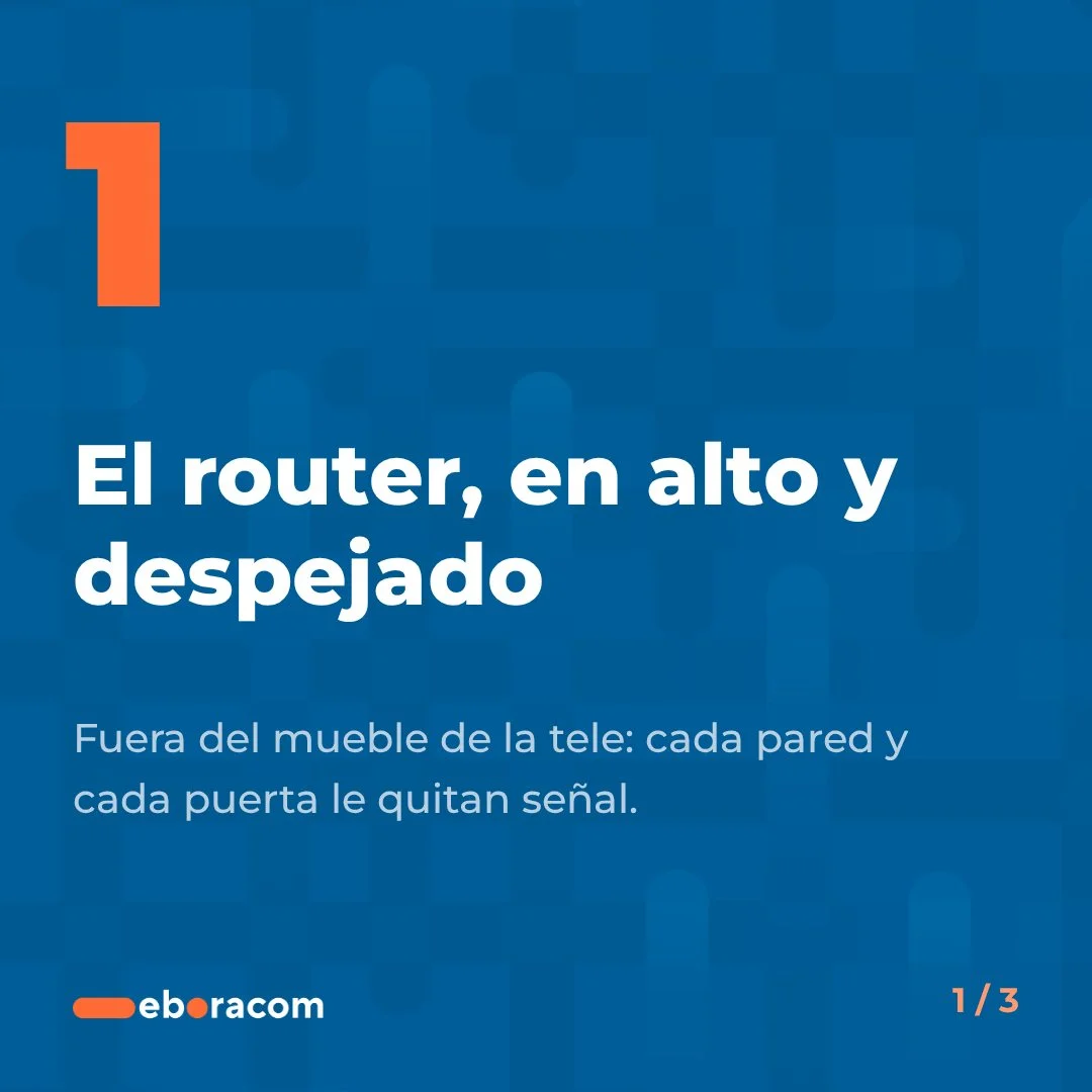 Colocar el router en alto y despejado para mejorar el wifi de casa